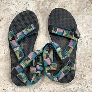 Teva Original Universal Multi Color Sandal Women Size 7